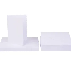 Craft UK Limited Karten & Umschläge|Kartengestaltung>Doppelkarten mit Umschlägen "Wellenrand", DIN A6, 50 Stück