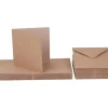 Craft UK Limited Karten & Umschläge|Kartengestaltung>Doppelkarten mit Umschlägen "Kraftpapier", 12,5 x 12,5 cm, 50 Stück