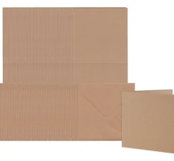 Craft UK Limited Karten & Umschläge|Kartengestaltung>Doppelkarten mit Umschlägen "Kraftpapier", 12,5 x 12,5 cm, 50 Stück