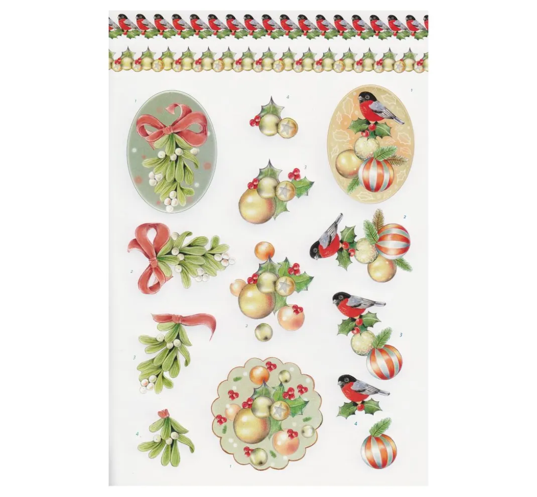 FINDit 3D-Motivbögen|Kartengestaltung>3D-Stanzbogenbuch "Christmas Baubles"