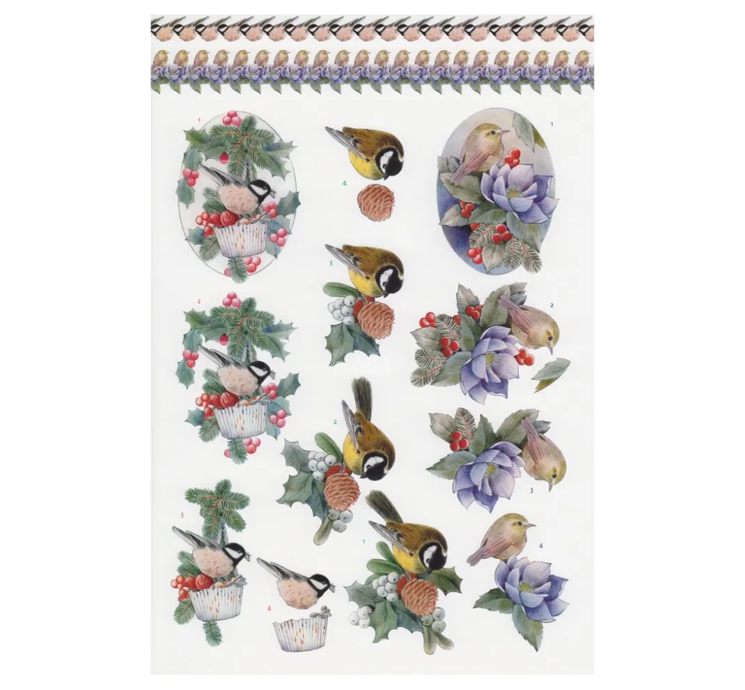 FINDit 3D-Motivbögen|Kartengestaltung>3D-Stanzbogenbuch "Christmas Baubles"