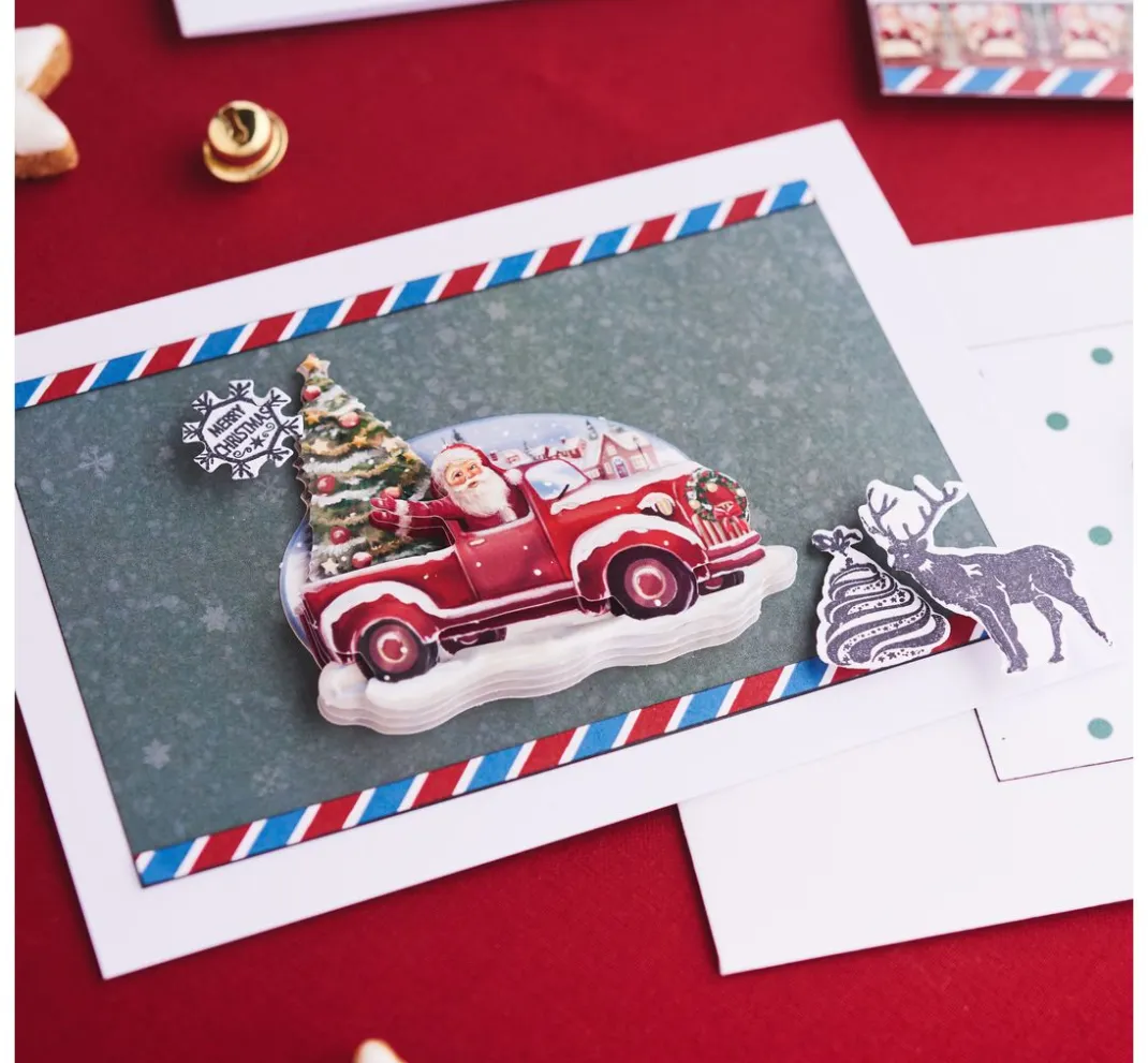 FINDit 3D-Motivbögen|Kartengestaltung>3D-Stanzbogenbuch "Christmas Baubles"
