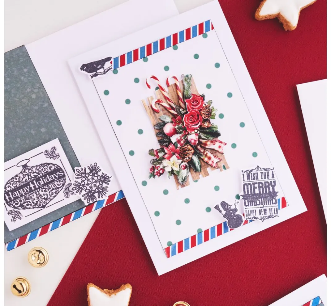 FINDit 3D-Motivbögen|Kartengestaltung>3D-Stanzbogenbuch "Christmas Baubles"