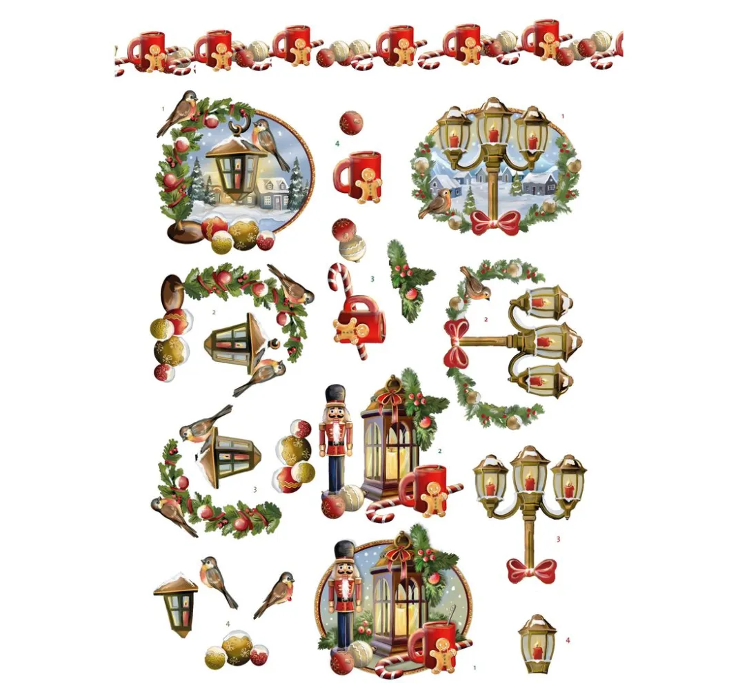 FINDit 3D-Motivbögen|Kartengestaltung>3D-Stanzbogenbuch "Christmas Village"