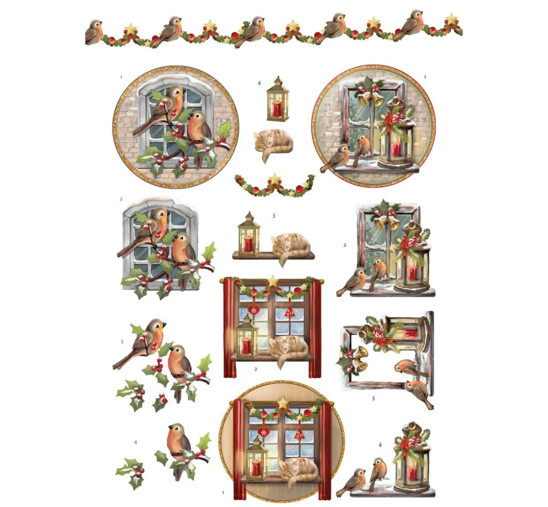 FINDit 3D-Motivbögen|Kartengestaltung>3D-Stanzbogenbuch "Christmas Village"