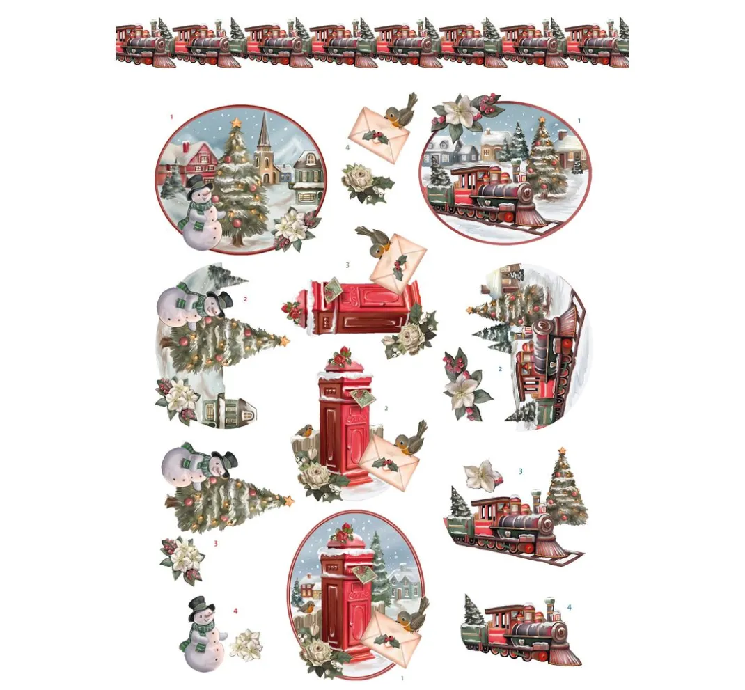 FINDit 3D-Motivbögen|Kartengestaltung>3D-Stanzbogenbuch "Christmas Village"