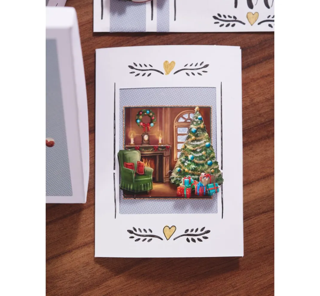 FINDit 3D-Motivbögen|Kartengestaltung>3D-Stanzbogenbuch "Christmas Village"