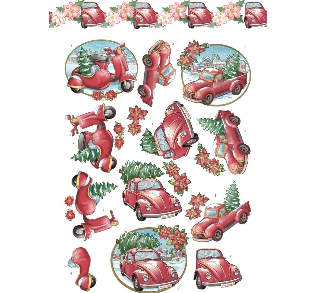 FINDit 3D-Motivbögen|Kartengestaltung>3D-Stanzbogenbuch "Christmas Village"