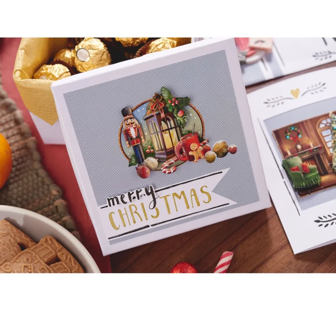FINDit 3D-Motivbögen|Kartengestaltung>3D-Stanzbogenbuch "Christmas Village"
