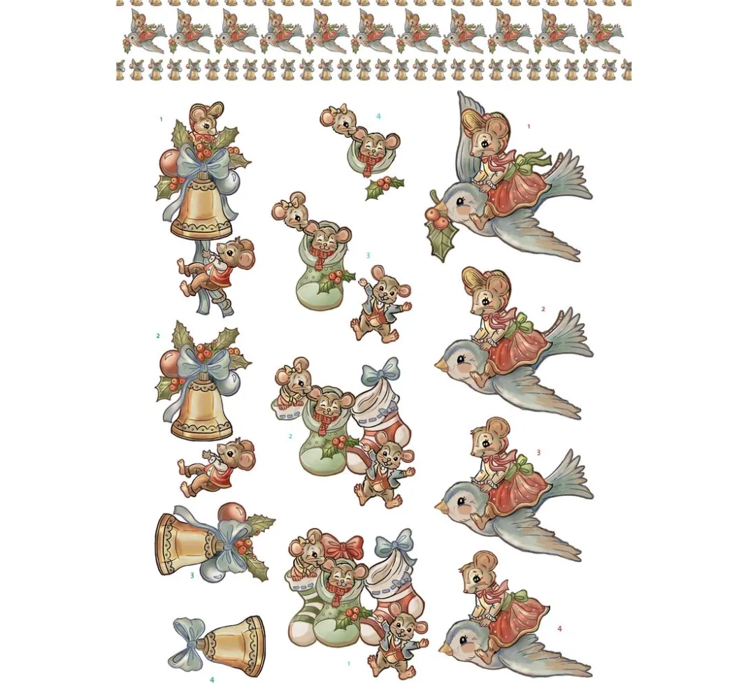 FINDit 3D-Motivbögen|Kartengestaltung>3D-Stanzbogenbuch "Christmas Scenes"