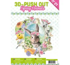 FINDit 3D-Motivbögen|Kartengestaltung>3D-Stanzbogenbuch "Spring Animals"