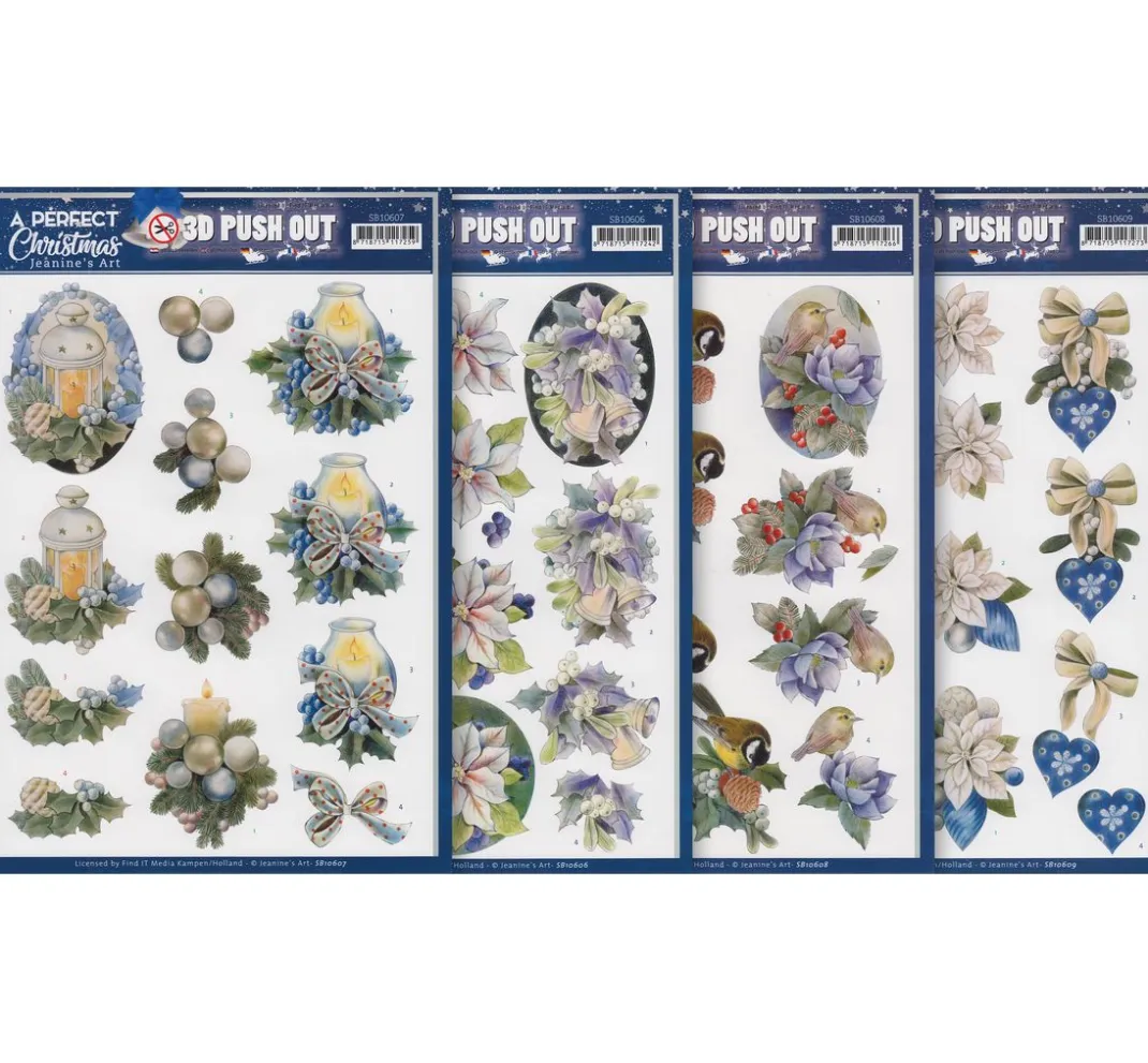FINDit 3D-Motivbögen|Kartengestaltung>3D-Stanzbogen-Set "A perfect Christmas"