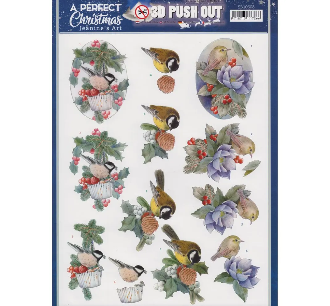 FINDit 3D-Motivbögen|Kartengestaltung>3D-Stanzbogen-Set "A perfect Christmas"