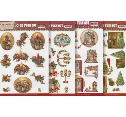 FINDit 3D-Motivbögen|Kartengestaltung>3D-Stanzbogen-Set "History of Christmas"