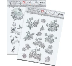 FINDit 3D-Motivbögen|Kartengestaltung>3D-Stanzbogen-Set "Words of Sympathy"