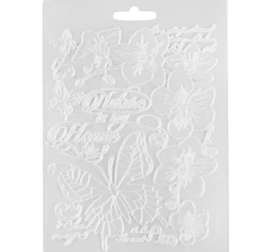 Kinder Stamperia Modellier-Werkzeuge|Weiteres>3D-Texturform "Orchidee & Schmetterling"