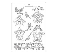 Kinder Stamperia Modellier-Werkzeuge|Weiteres>3D-Texturmatte "Garden - Nistkasten"