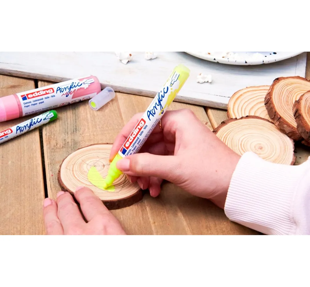 edding Stifte|Künstlerfarbe>5100 Acrylic "Acrylmarker - Pastell", Mittel, 5er-Set