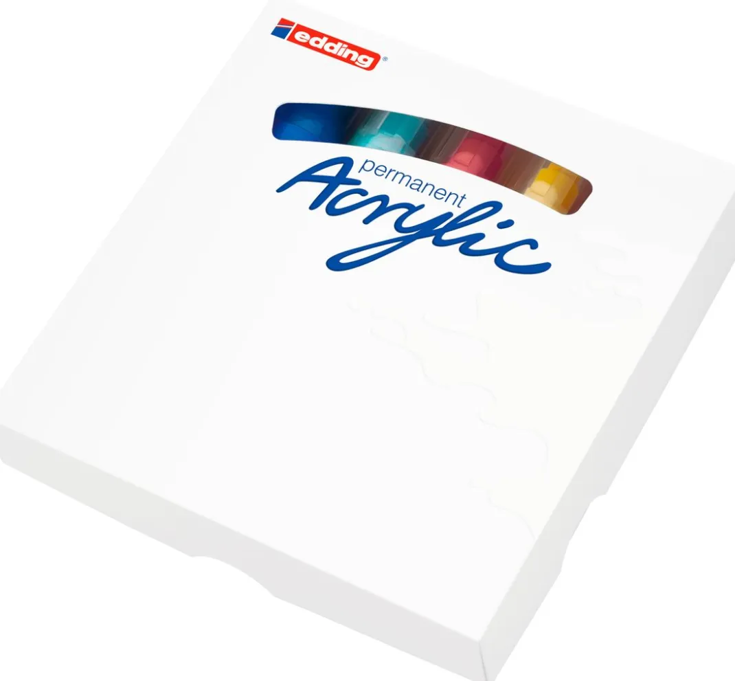 edding Stifte|Künstlerfarbe>5000 Acrylic "Acrylmarker - Abstrakt", Breit, 5er-Set