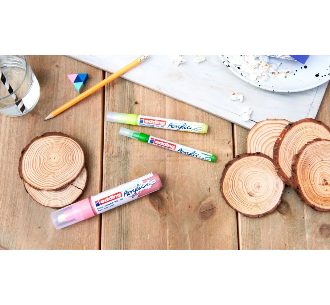edding Stifte|Künstlerfarbe>5100 Acrylic "Acrylmarker - Basic", Mittel, 5er-Set