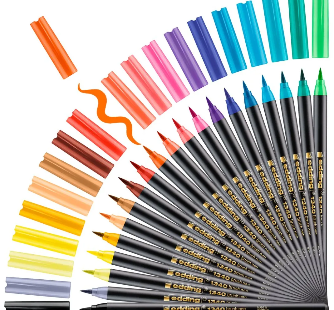 edding Stifte|Kartengestaltung>1340 "Brush Lettering", 20er-Set