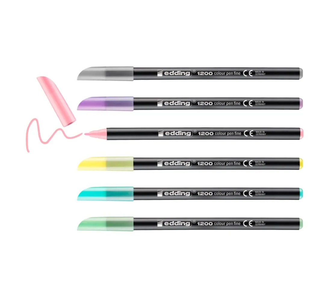 edding Stifte|Scrapbooking>1200 Colour Pen Fine Pastell, 6er-Set
