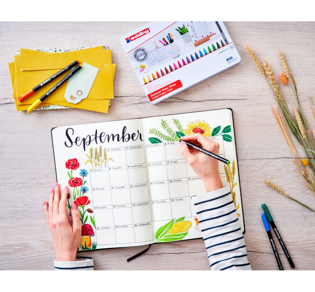edding Stifte|Scrapbooking>1200 Colour Pen Fine Pastell, 6er-Set