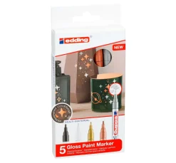 edding Lackfarbe|Stifte>751 Glanzlack-Marker Metallic, 5er-Set