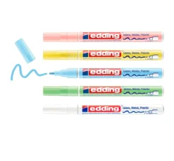 edding Lackfarbe|Stifte>751 Glanzlack-Marker Pastell, 5er-Set