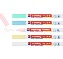 edding Tafelfarbe|Kreidefarbe>4085 Kreidemarker-Set "Pastell", 5-tlg.