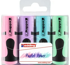 edding Stifte|Farbsets>7 "Mini-Textmarker" Pastell Set