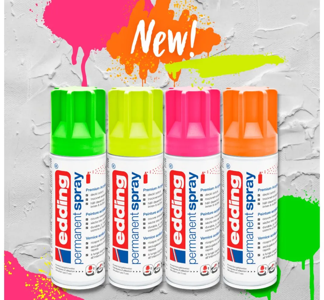 edding Outdoorfarbe|Sprühfarbe>5200 "Permanentspray", Seidenmatt