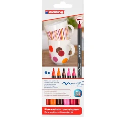 edding Stifte|Glas- & Porzellanmalerei>4200 Porcelain brushpen "Warm"