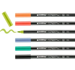 edding Farbsets|Glas- & Porzellanmalerei>4200 Porcelain brushpen "Vivid", 6er-Set