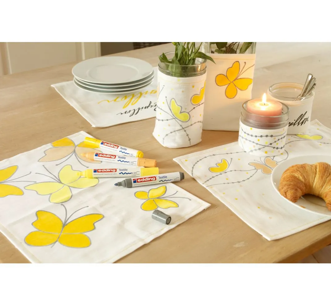 edding Stifte>4600 "Textil Pen", 5 Stück