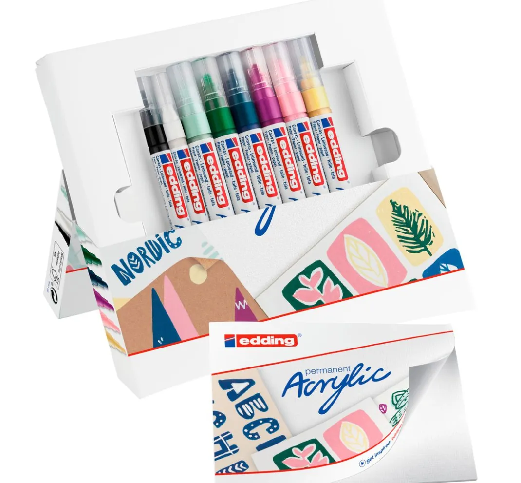 edding Künstlerfarbe|Stifte>Acrylic "Acrylmarker - Nordic", 8er-Set