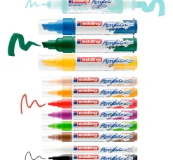 edding Stifte|Künstlerfarbe>Acrylic "Acrylmarker - Basic", 12er-Set