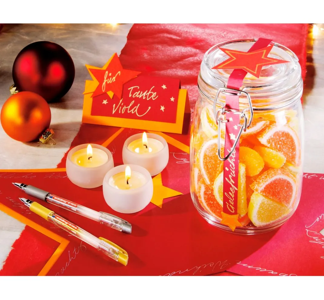 edding Scrapbooking|Kartengestaltung>Gelroller metallic, 2185, 5er-Set