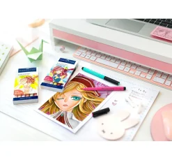 Faber-Castell Mangas Zeichnen|Farbsets>Pitt Artist Pen Manga Shôjo Set, 6 Stifte