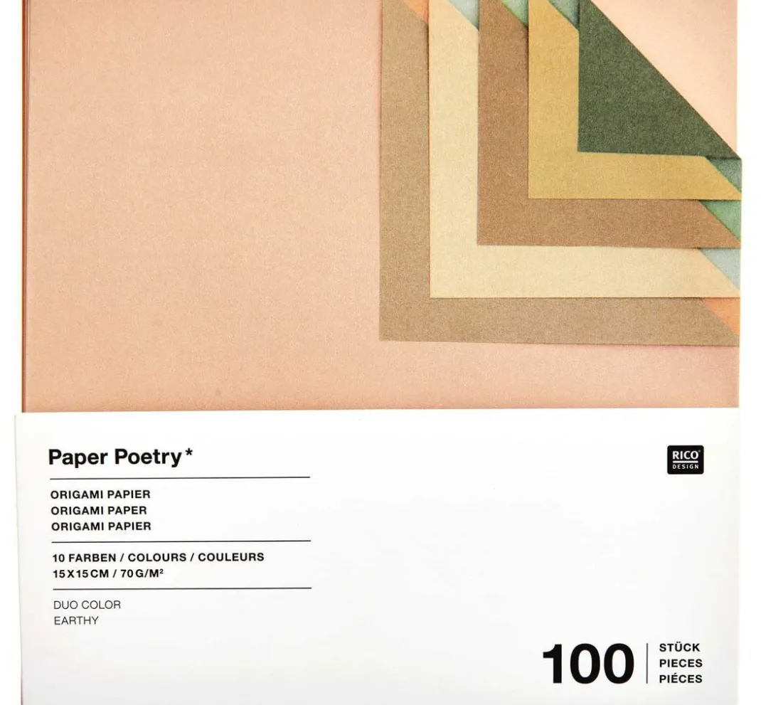 Kinder Rico Design Papier|Falt- & Origamipapier>Faltblätter "Duo Color"