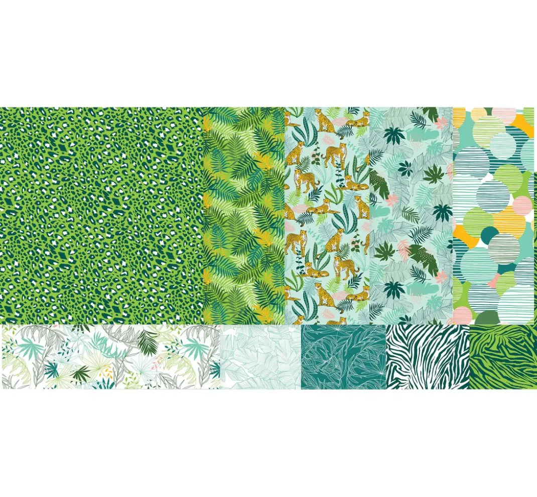Clairefontaine Origami & Papier Falten|Falt- & Origamipapier>Faltblätter "Jungle Green"