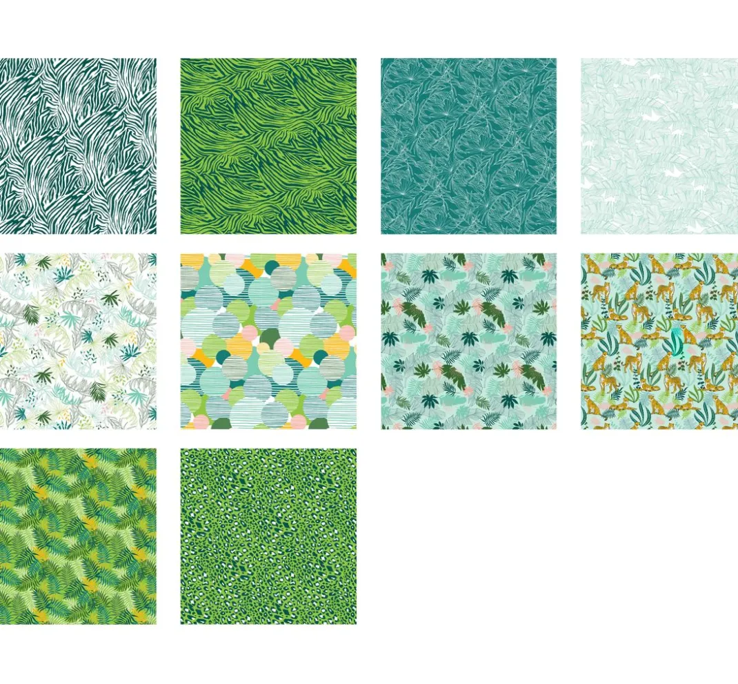 Clairefontaine Origami & Papier Falten|Falt- & Origamipapier>Faltblätter "Jungle Green"