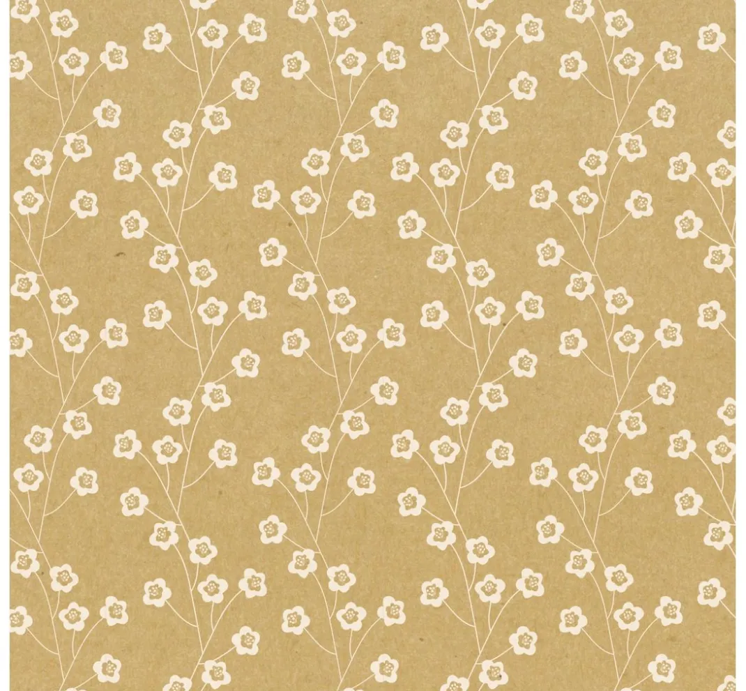 Clairefontaine Origami & Papier Falten|Falt- & Origamipapier>Faltpapier-Sortiment "Kraftpapier Floral"