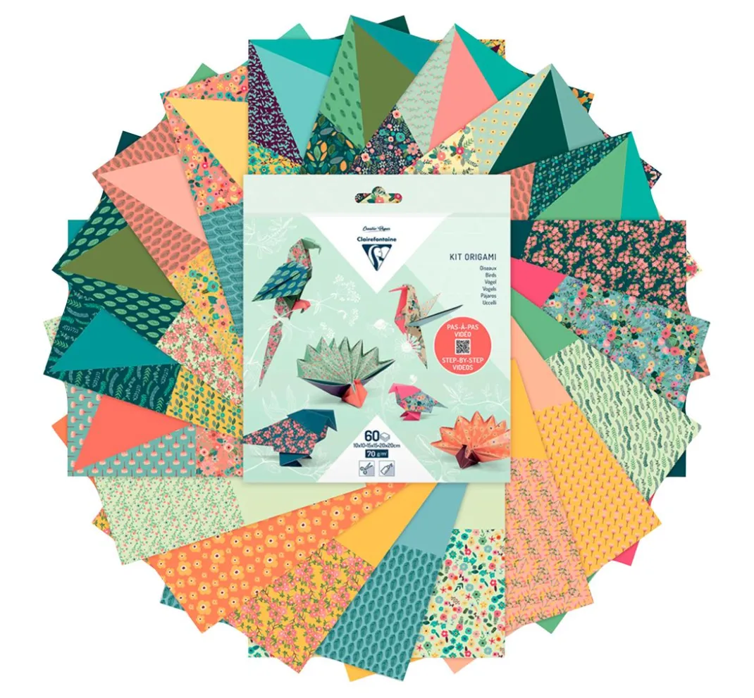 Clairefontaine Origami & Papier Falten|Falt- & Origamipapier>Faltpapier-Sortiment "Vögel"