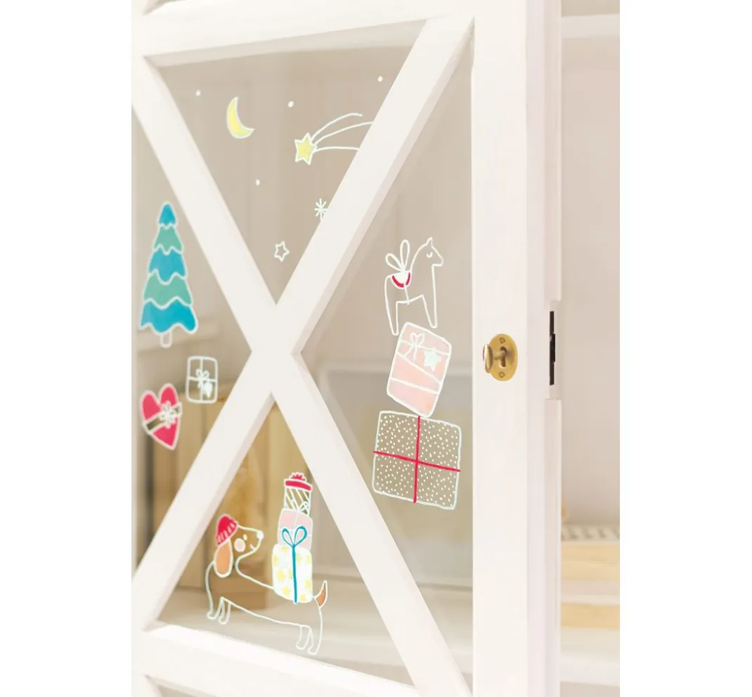 folia Malvorlagen|Glas- & Porzellanmalerei>Fensterbilder Vorlagen "Cosy Winter"