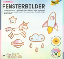 Kinder folia Papier-Bastelsets|Kindermobilés>Fensterbilder-Bastelset "Magic"