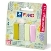 Kinder FIMO Weitere Geschenkideen Für Kinder|Modellieren>soft Materialpackung "Pastell and Botanical", 4 Farben