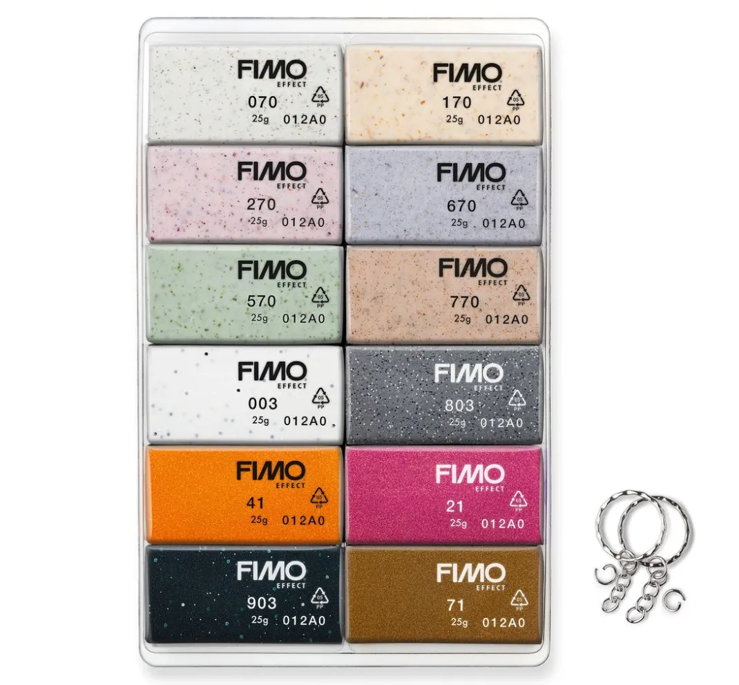 Kinder FIMO Modelliermasse|Modellieren>soft Materialpackung "Boho Effect", 12 Farben