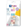 Kinder FIMO Modelliermasse|Modelliermassen>soft Materialpackung "Pastel Colours" 12 Halbblöcke, 300 g