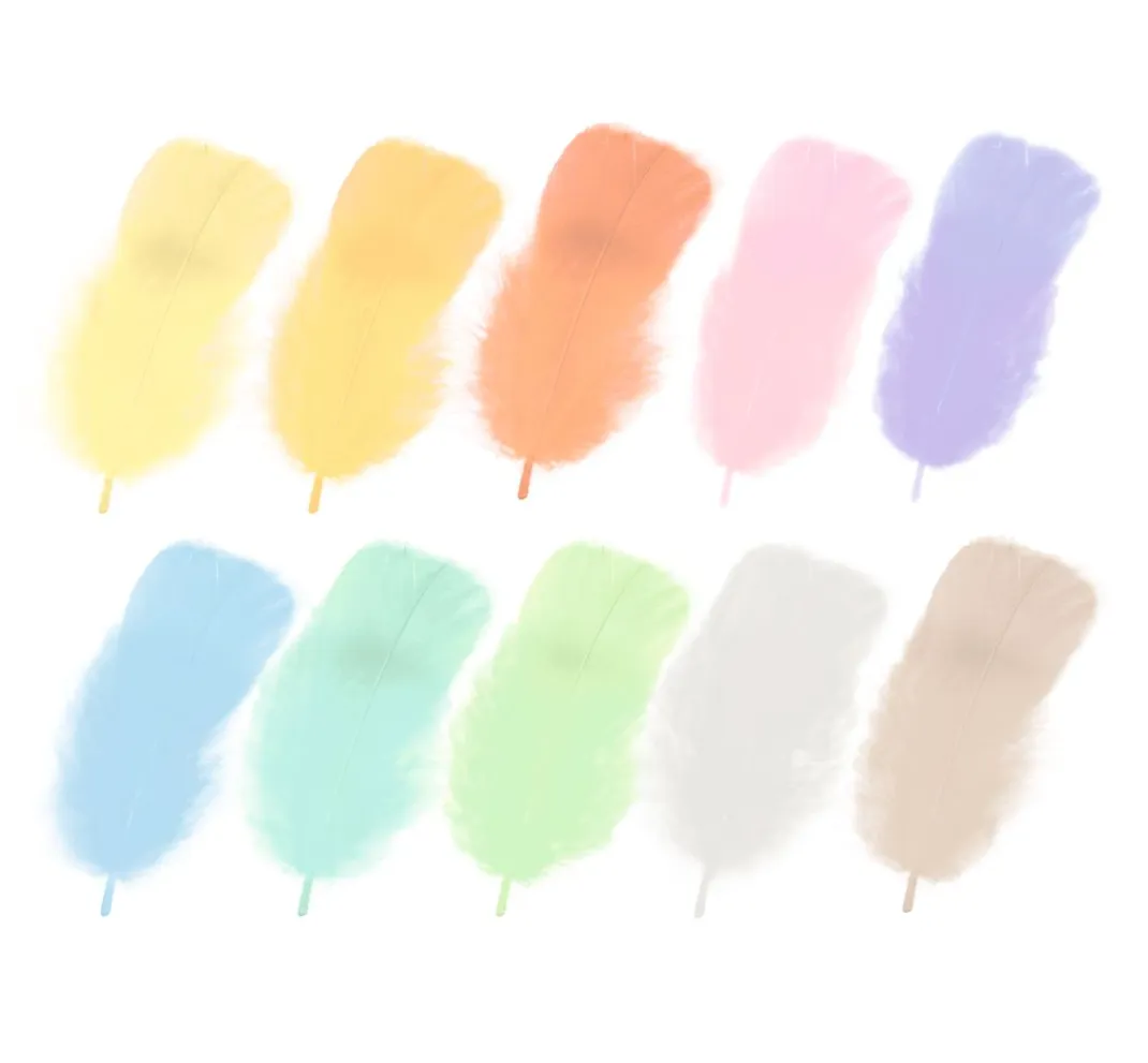 Kinder URSUS Federn|Federn>Flauschfedern-Mix "Pastell"